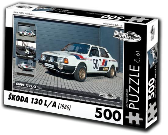 RETRO-AUTA Puzzle č. 61 Škoda 130 L,A (1986) 500 dílků