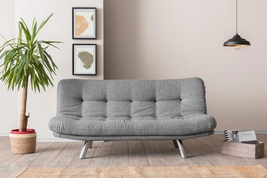 Atelier del Sofa 3-Seat Sofa-Bed Misa Small Sofabed - Light Grey