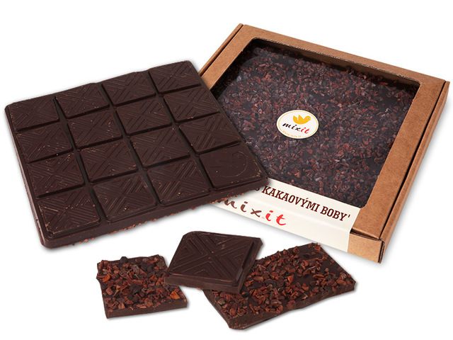 Mixit Čokoláda 'Hořká s kakaovými boby' 250 g