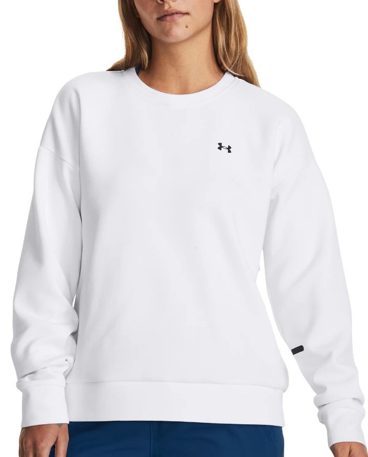 Mikina Under Armour Unstoppable Flc Crew-WHT