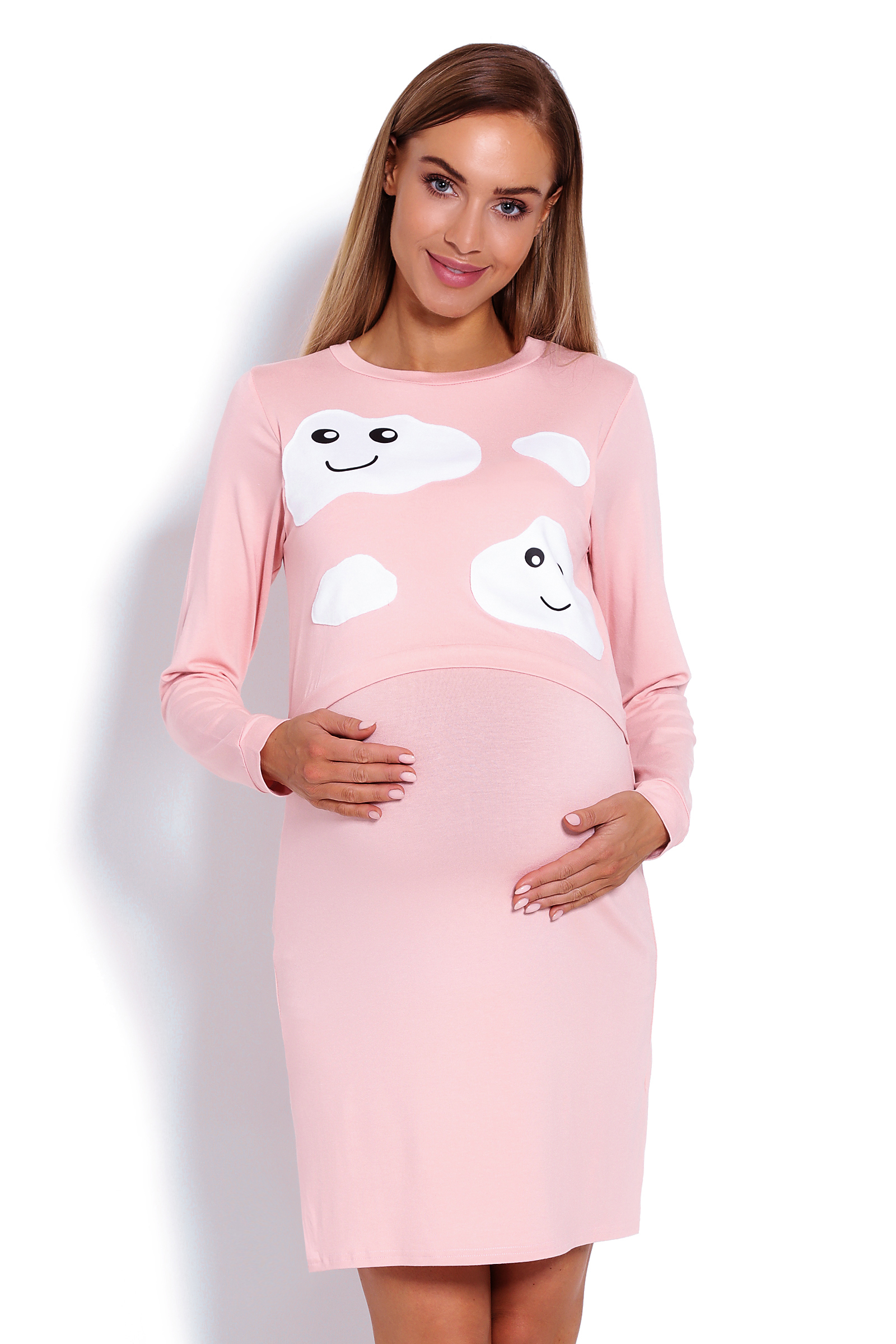 PeeKaBoo Dámská těhotenská košile Alethrisei pudrová růžová S/M