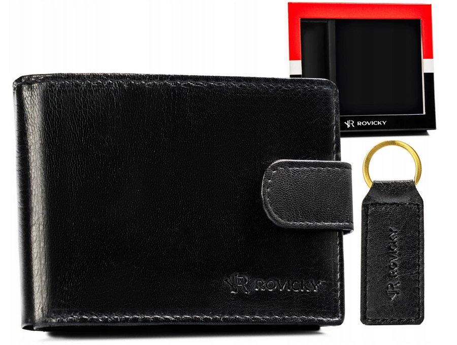 Rovicky Set peněženky s klíčenkou Eisami černá One size