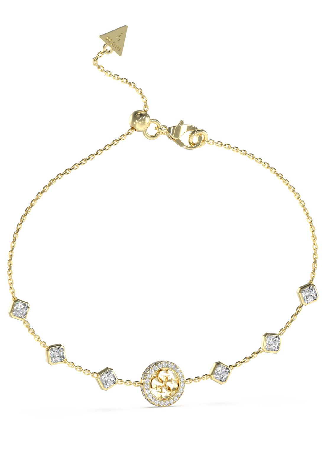 Guess Půvabný pozlacený náramek 4G Crush JUBB04156JWYGT/U