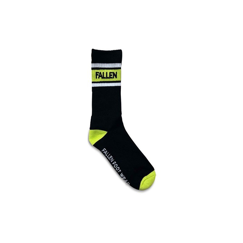 ponožky FALLEN - Uni Ii Sock Black Lime (BLACK-LIME)