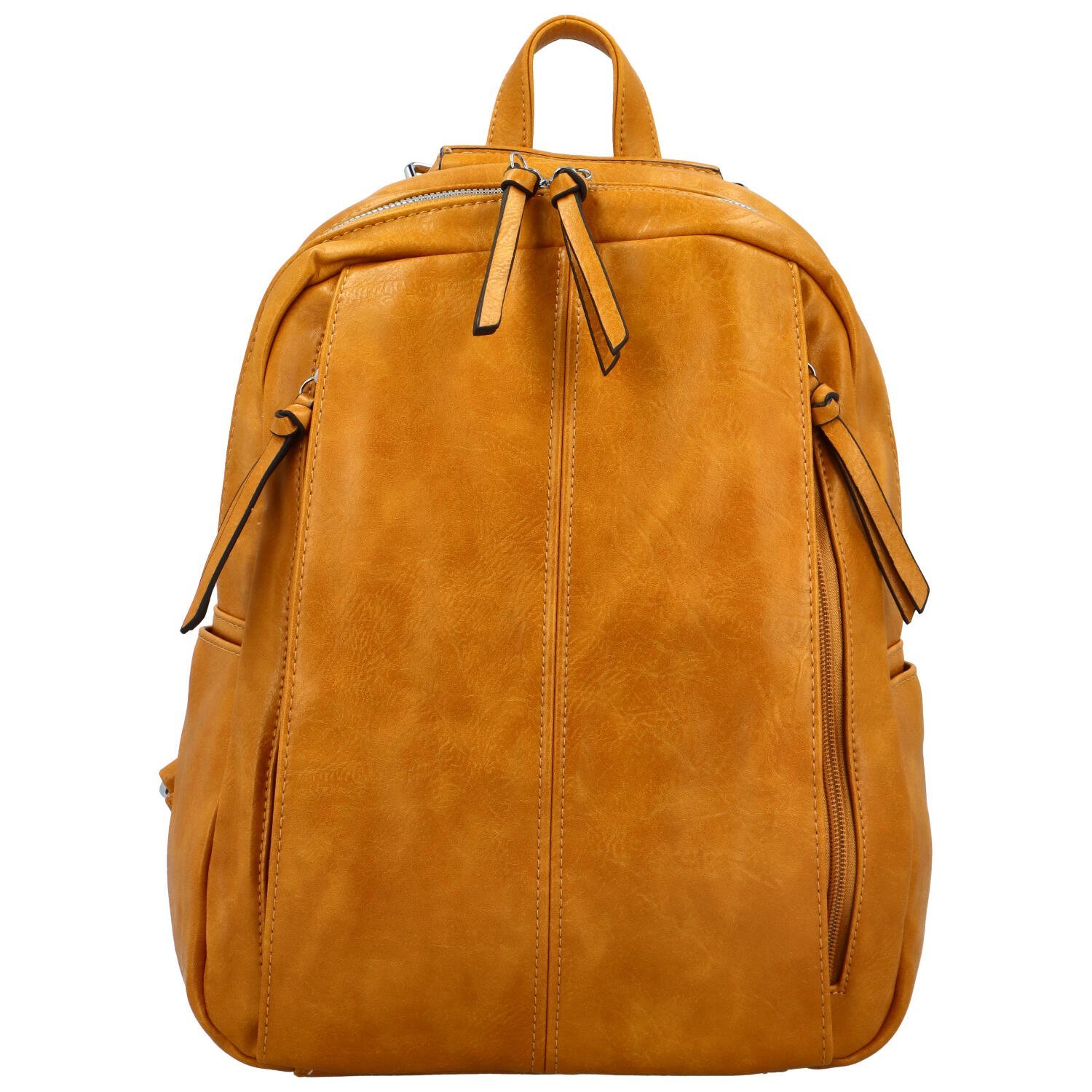 Stylový dámský koženkový kabelko/batoh Cedra, žlutý