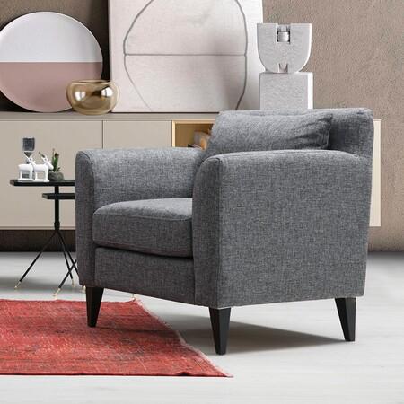Atelier del Sofa Wing Chair Nordic Armchair Dark Grey