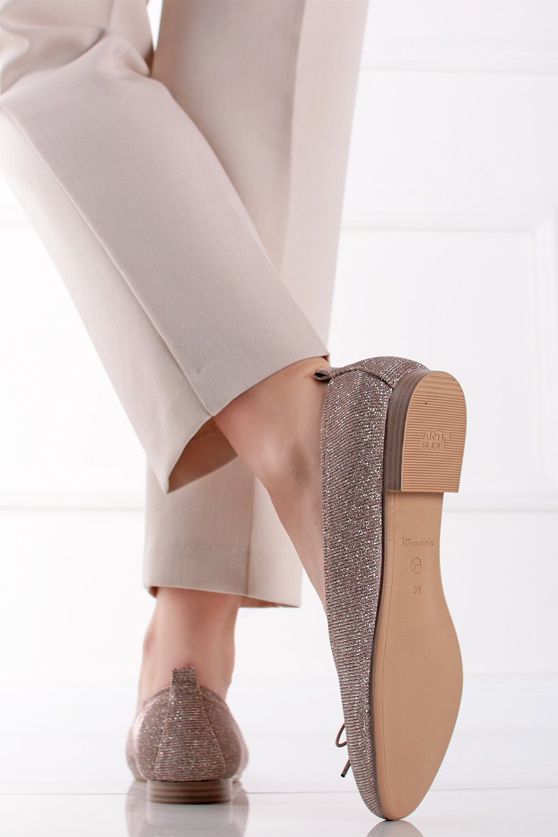 Růžové třpytivé baleríny 1-22188