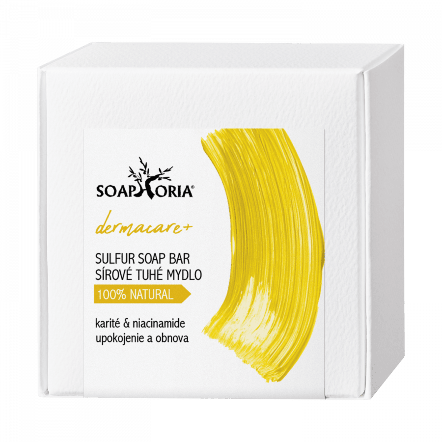 Soaphoria dermacare+ sírové organické mýdlo pro hloubkové čištění a kožní defekty 150g