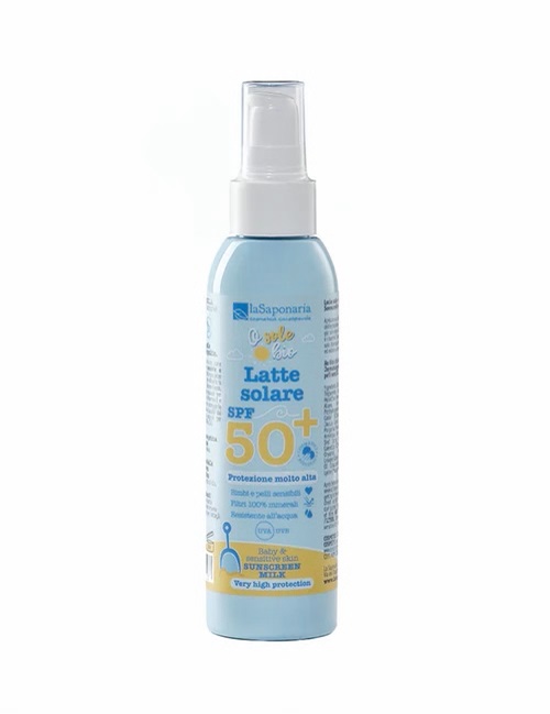 laSaponaria opalovací mléko pro děti a citlivou pokožku SPF 50+ BIO 125 ml