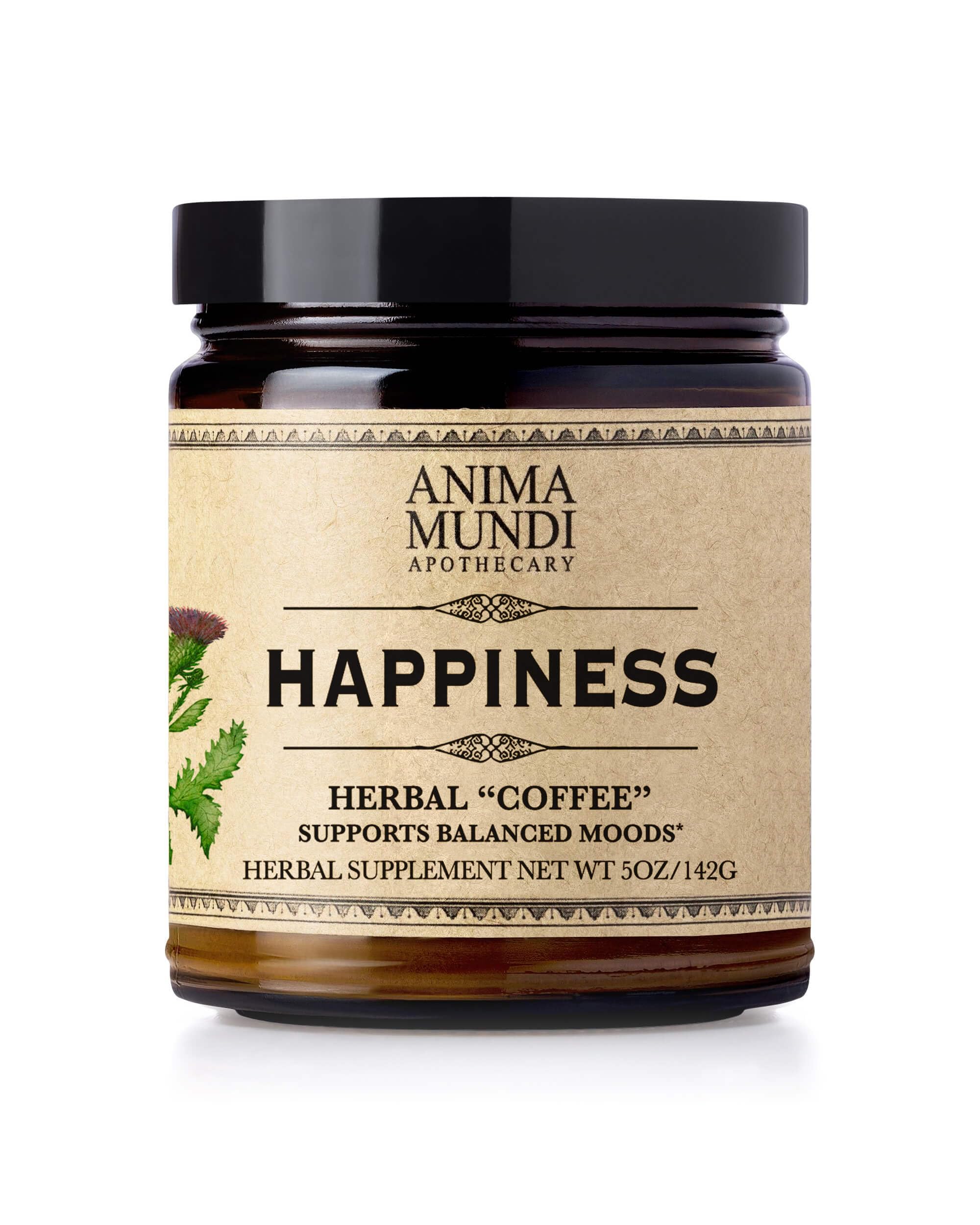 Anima Mundi Organic Happiness Powder, směs bylin pro uklidnění, BIO, 141 g