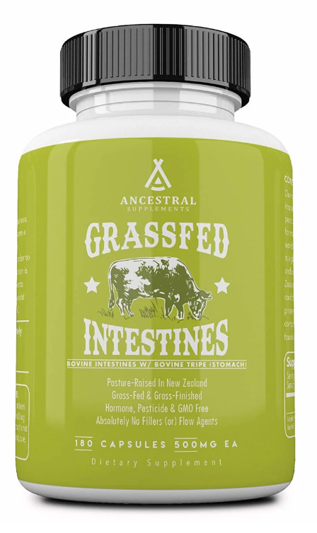 Ancestral Supplements, Grass-fed Intestines, zdravá střeva, 180 kapslí, 30 dávek