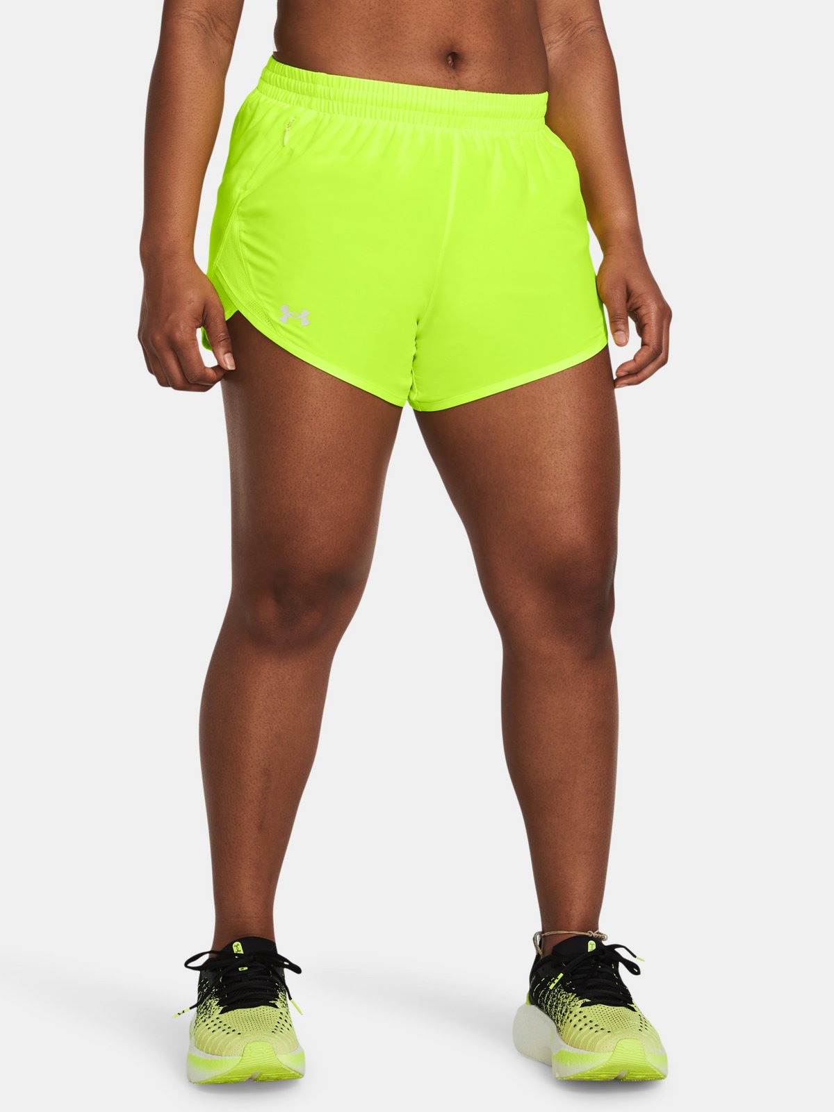 Under Armour Kraťasy UA Fly By 3'' Shorts-GRN - Dámské