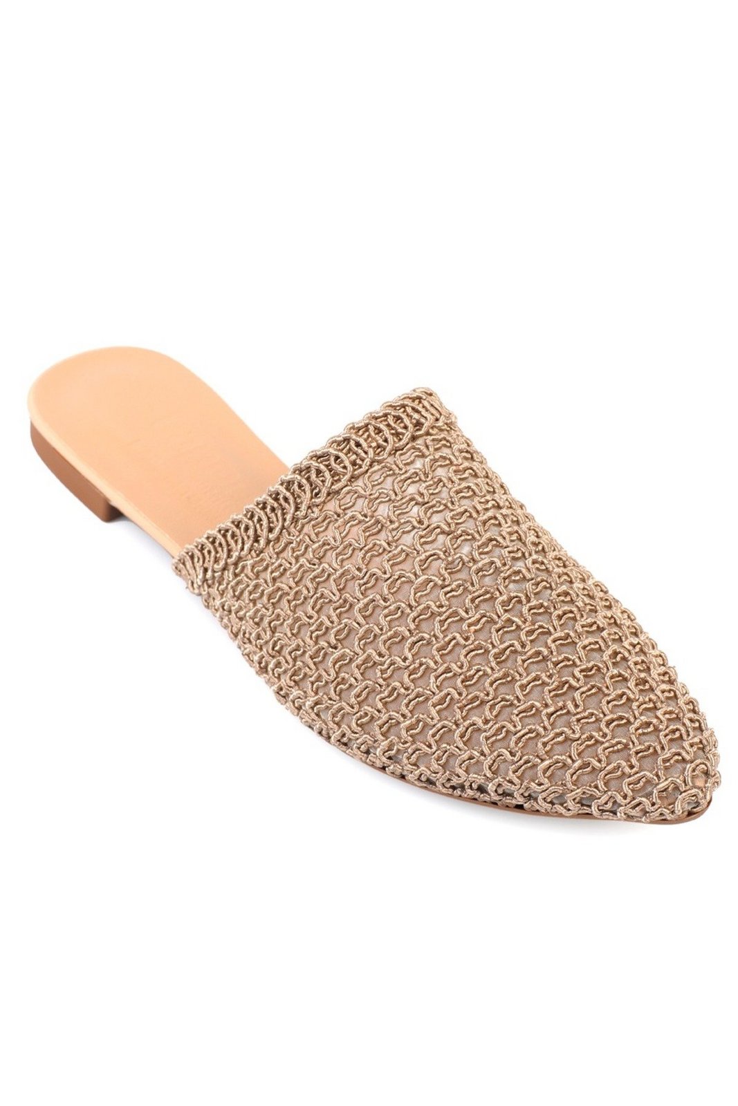 Capone Outfitters Women's Straw Pointed Toe Closed Slippers