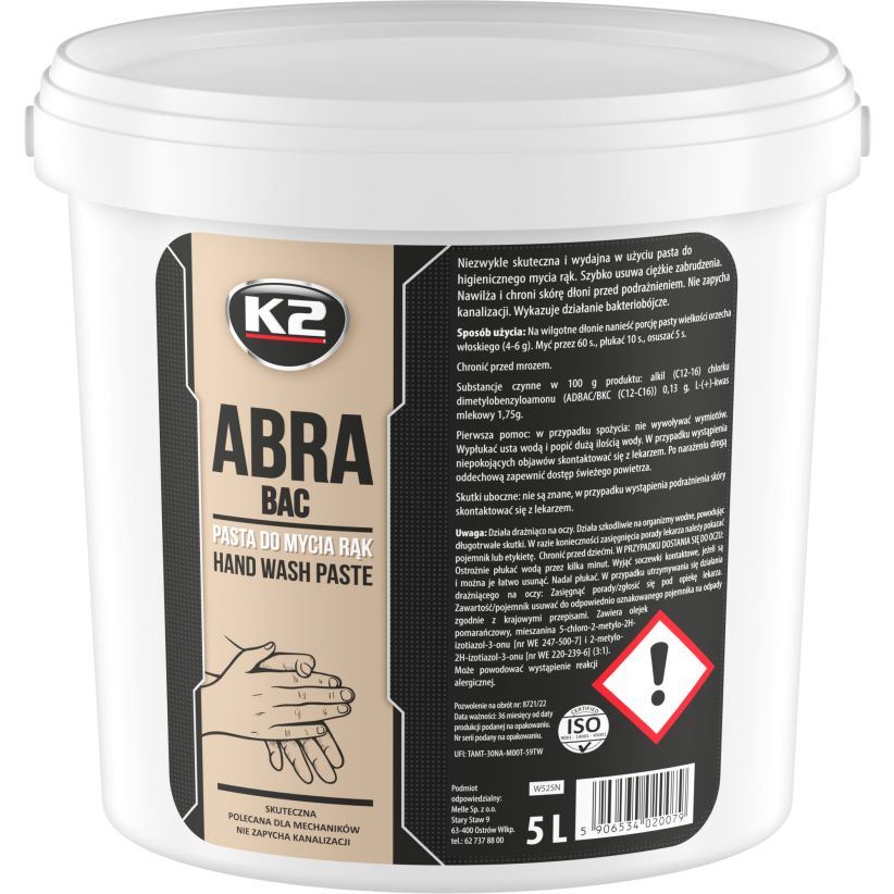 K2 ABRA pasta na mytí rukou 5Kg