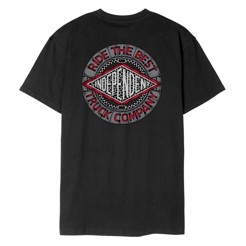 triko INDEPENDENT - Mako Tile Summit T-Shirt Black (BLACK)
