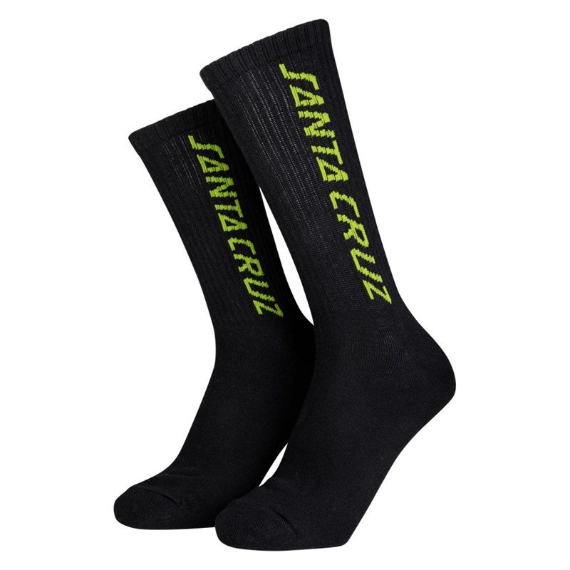 ponožky SANTA CRUZ - Strip Sock Black (BLACK)