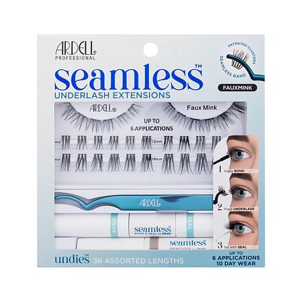 Ardell Seamless Underlash Extensions Faux Mink dámské sada: trsové řasy Faux Mink 36 ks + lepidlo Duo Bond & Seal 8,7 g + odstraňovač lepidla Duo Remover 5 g + aplikátor 1 ks