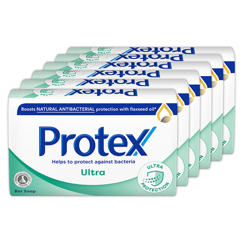PROTEX Ultra Tuhé mýdlo s přirozenou antibakteriální ochranou 6 x 90 g, poškozený obal