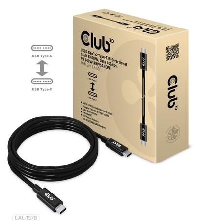 Club3D CAC-1578 USB4.0, USB-C -> USB-C, 40Gbps, PD240W, 2m
