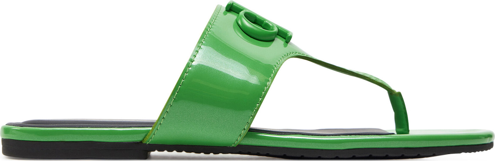 Žabky Calvin Klein Jeans Flat Sandal Slide Toepost Mg Met YW0YW01342 Classic Green 0IA