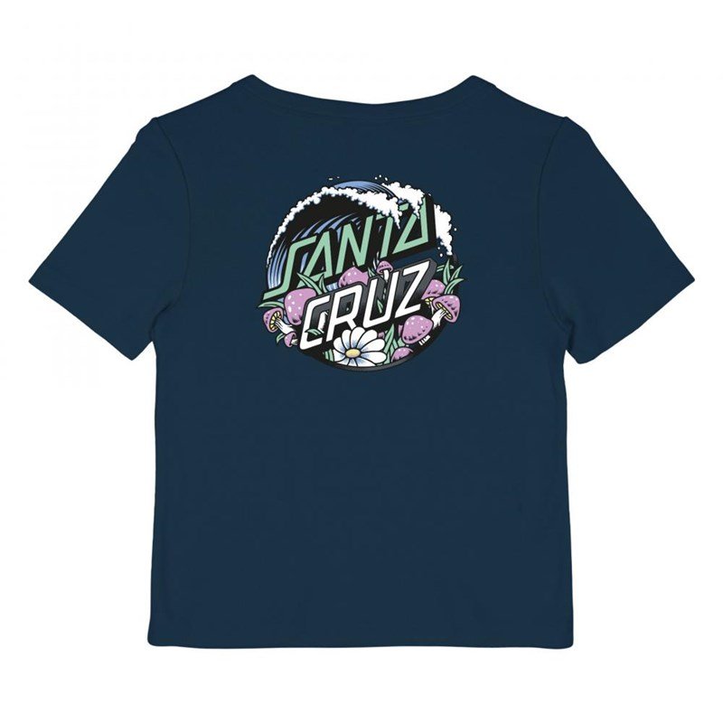 triko SANTA CRUZ - Mushroom Wave Dot Splice T-Shirt Tidal Teal (TIDAL TEAL) velikost: 10