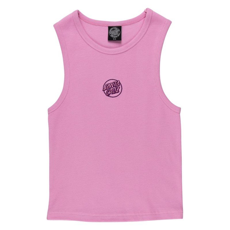 tílko SANTA CRUZ - Partial Dot Emb Tank Womens Vest Fondant Pink (FONDANT PINK)
