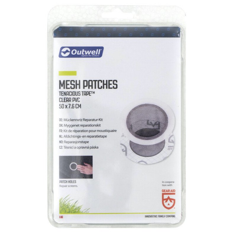 Samolepící záplaty Outwell Tenacious Tape Mesh Patches Barva: černá