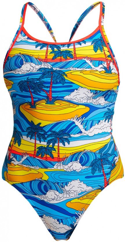 Dámské plavky Funkita Beach Bum Eco Diamond Back One Piece 32