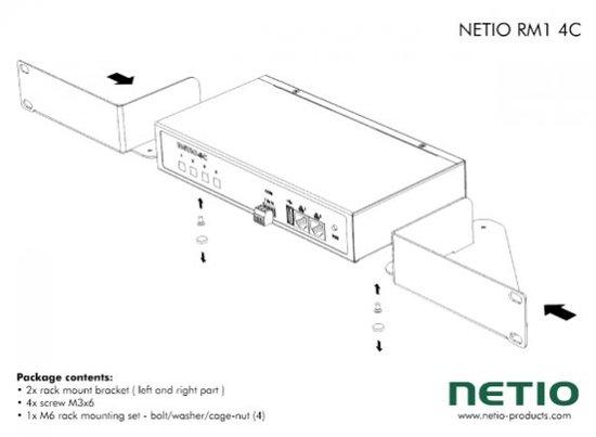 NETIO Sada pro horizontální montáž 1ks zařízení NETIO-4C do 19