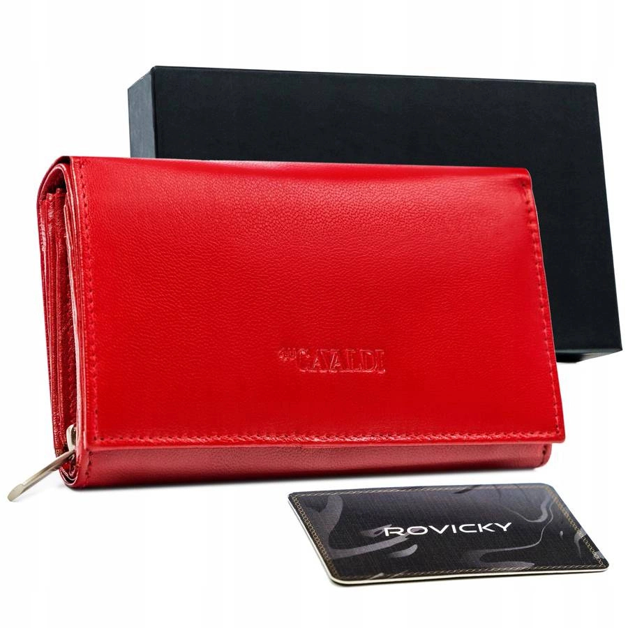 4U Cavaldi Dámská kožená peněženka Rumblegrip červená One size