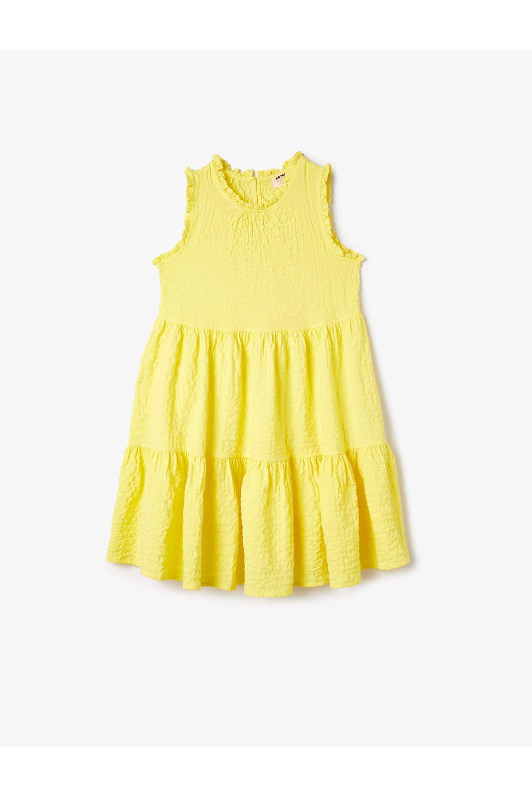 Koton Dress Ruffled Sleeveless Round Neck Layered