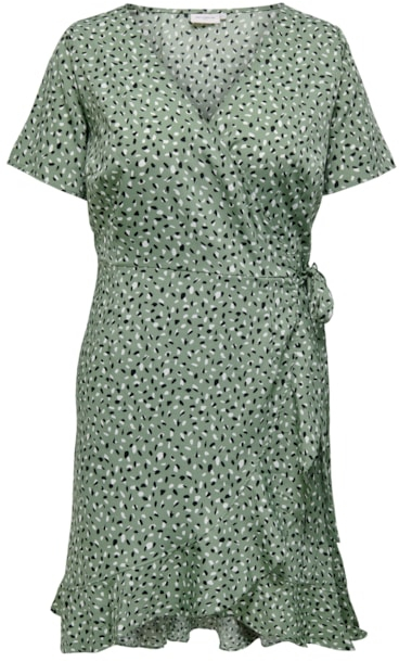 ONLY CARMAKOMA Dámské šaty CARLIVIA Regular Fit 15252210 Hedge Green 4XL, XXXXL