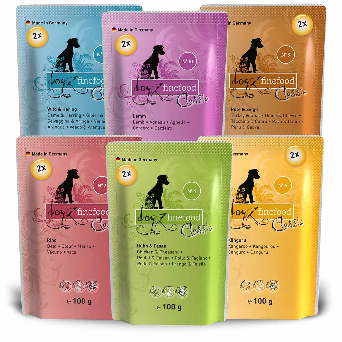 Dogz Finefood multipack kapsiček, 12 × 100 g