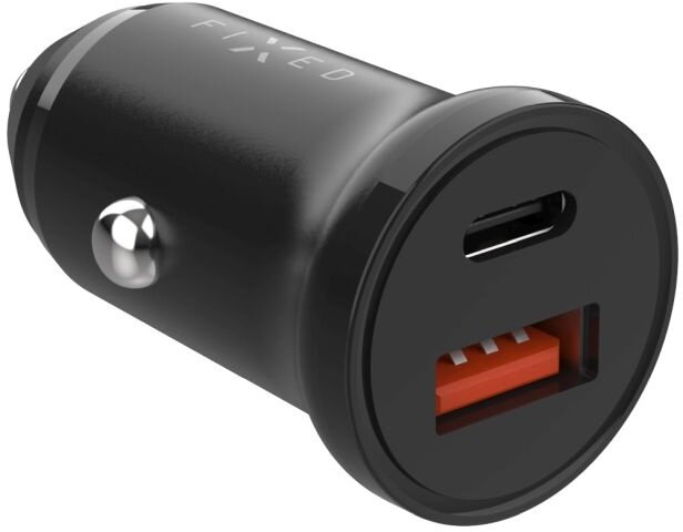FIXED autonabíječka, USB-C, USB-A, PD, 20W, černá - FIXCC20N-CU-BK