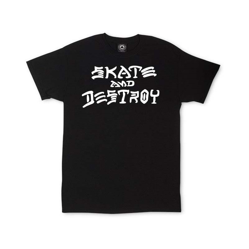 triko Thrasher - Thrasher Skate And Destroy T-Shirt Black (BLACK)