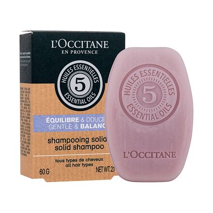 L'OCCitane Aromachology Gentle & Balance Solid Shampoo dámský tuhý šampon pro přirozenou rovnováhu pokožky hlavy 60 g pro ženy