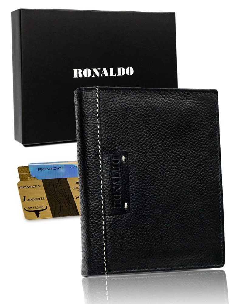 Ronaldo Pánská kožená peněženka Strutkok černá One size