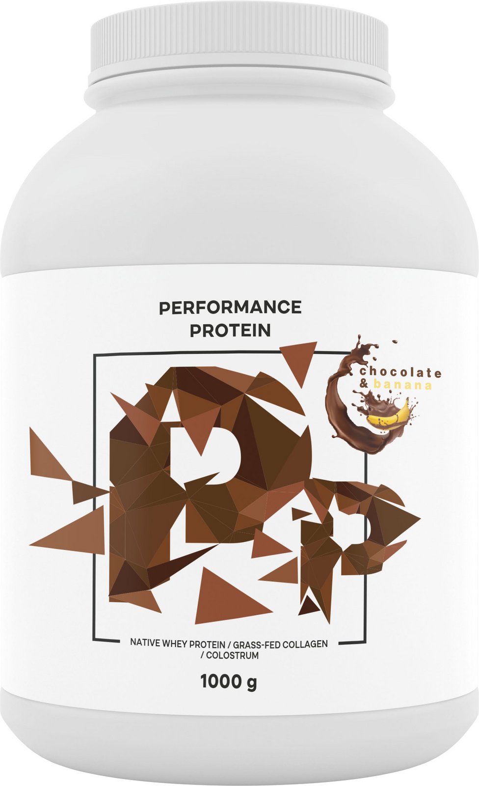 BrainMax Performance protein, nativní syrovátkový protein, čokoláda a banán, 1000 g