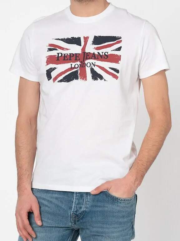 Bílé tričko Pepe Jeans London