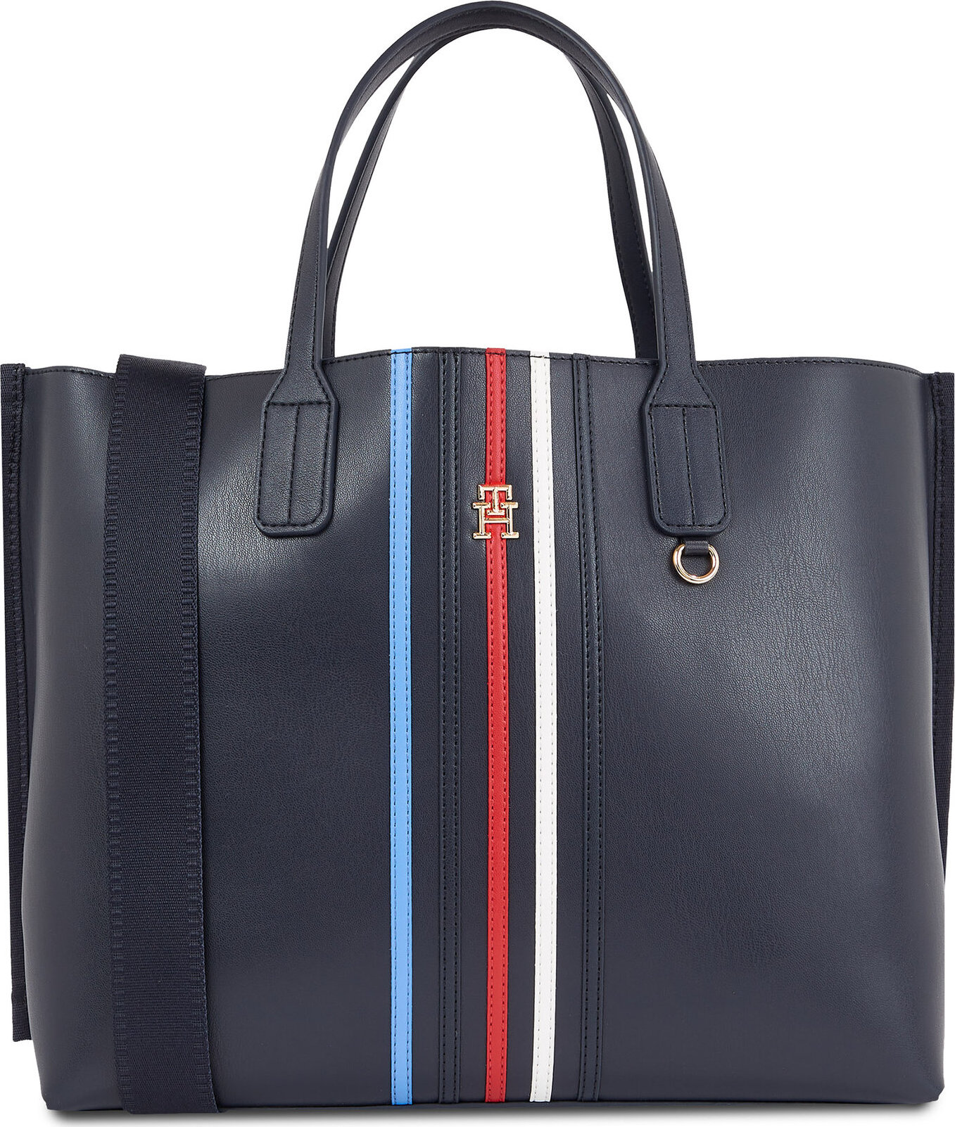Kabelka Tommy Hilfiger Iconic Tommy Satchel Corp AW0AW16409 Space Blue DW6