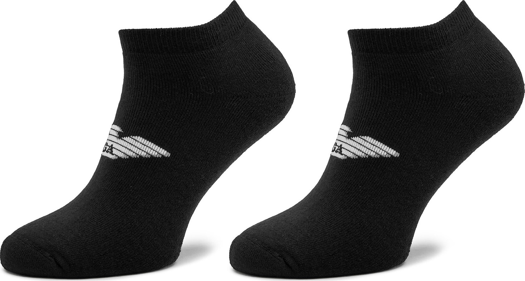 Sada 2 párů pánských nízkých ponožek Emporio Armani 306208 4R300 00020 Nero