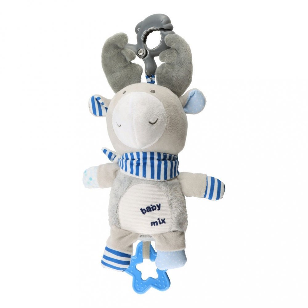Detská plyšová hračka s hracím strojčekom a klipom Baby Mix Los
