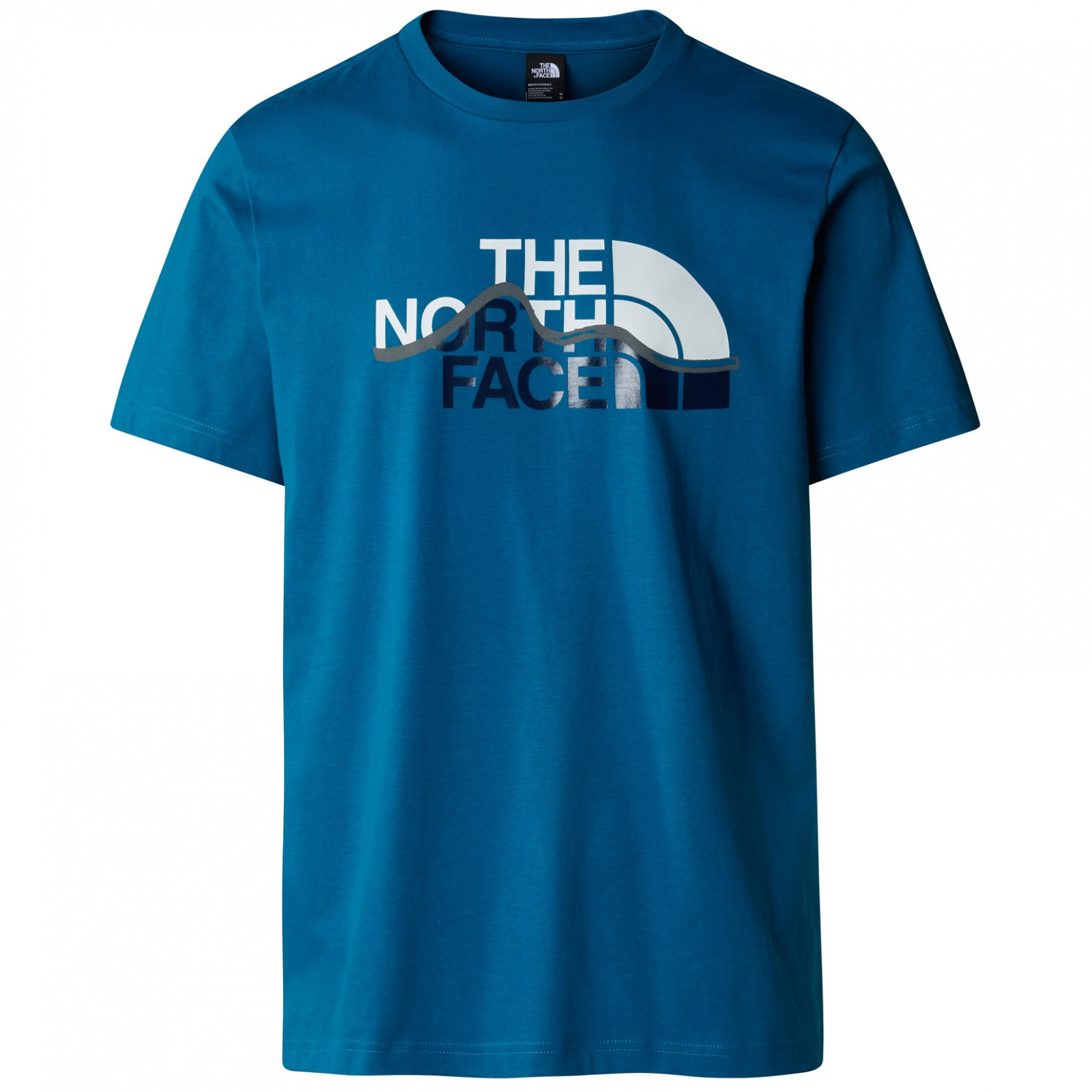 Pánské triko The North Face M S/S Mountain Line Tee Velikost: L / Barva: modrá