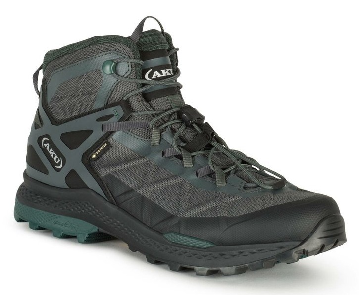 ROCKET MID GTX GREY/GREEN AKU® trekingové outdoor boty s membránou Gore-Tex® Velikost: 43 EUR (9 UK) / 280