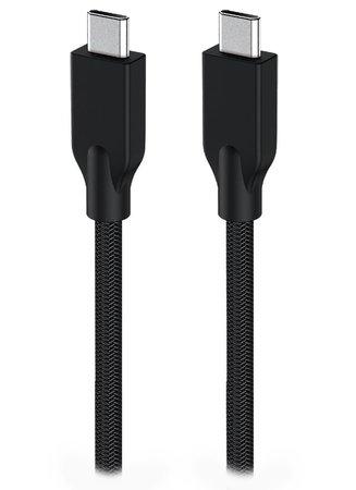 Genius ACC-C2CC-3A USB-C na USB-C, 3A, PD60W, opletený, 150cm, černý