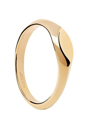 PDPAOLA Minimalistický pozlacený prsten Duke Vanilla AN01-A54 56 mm