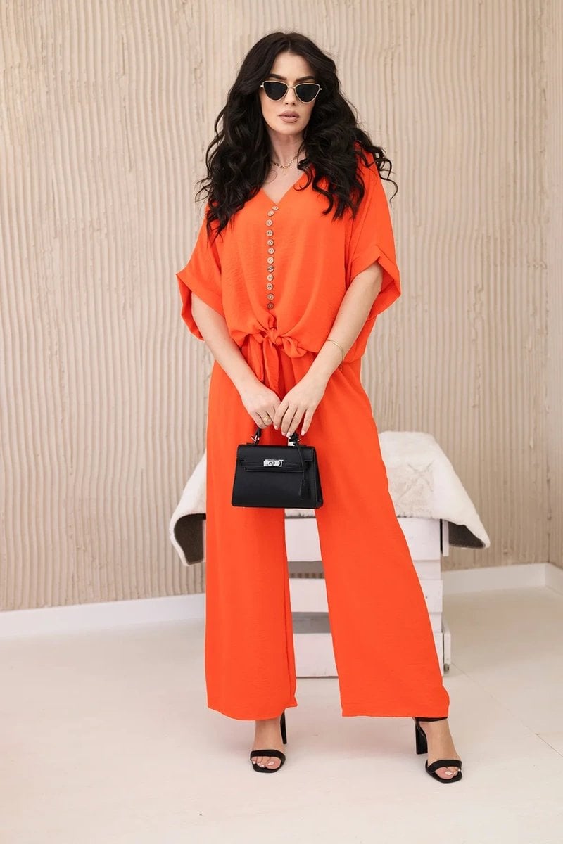 Sada halenky s kalhotami oranžové