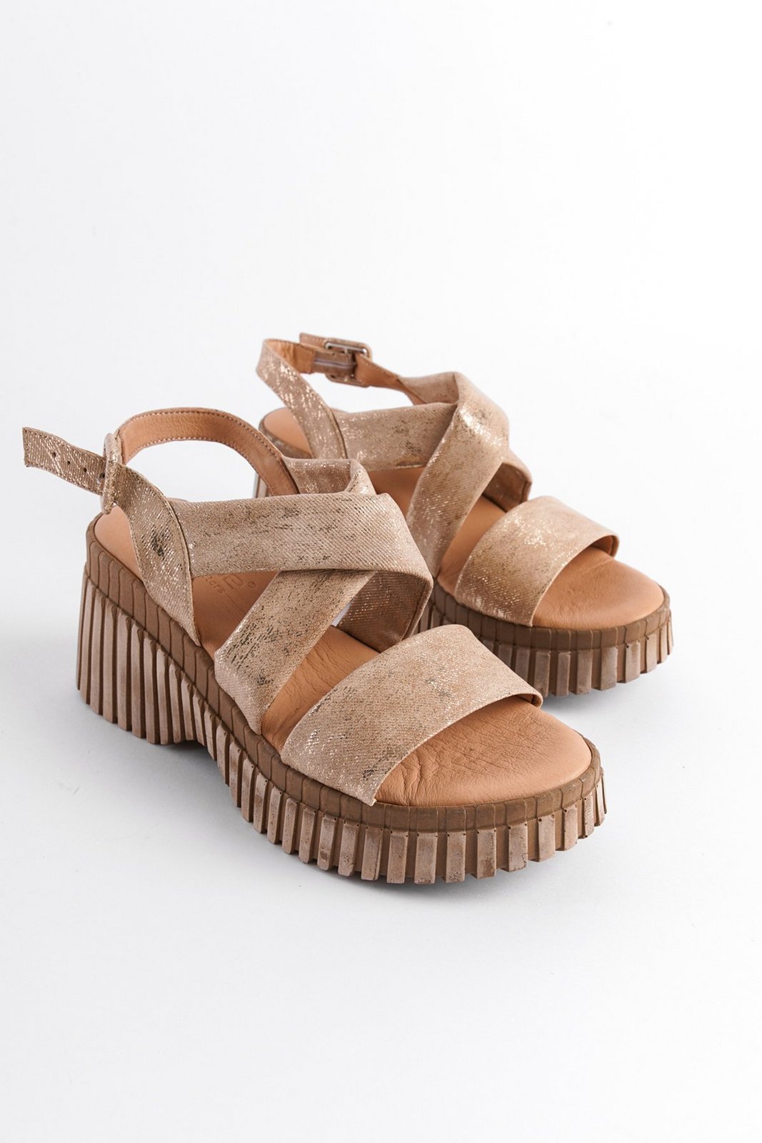 Capone Outfitters Women's Wedge Comfort Leather Sandals