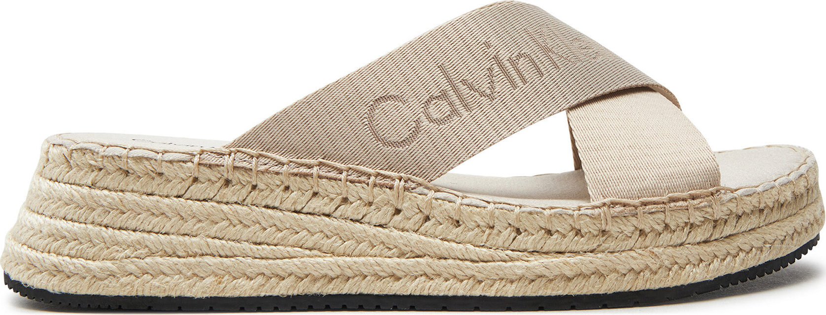 Espadrilky Calvin Klein Jeans Sporty Wedge Rope Sandal Mr YW0YW01364 Triple Eggshell ACF