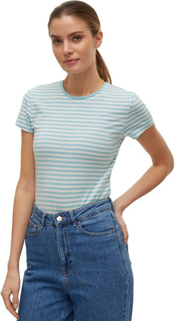 Vero Moda Dámské triko VMINES Tight Fit 10300882 Porcelain Blue M